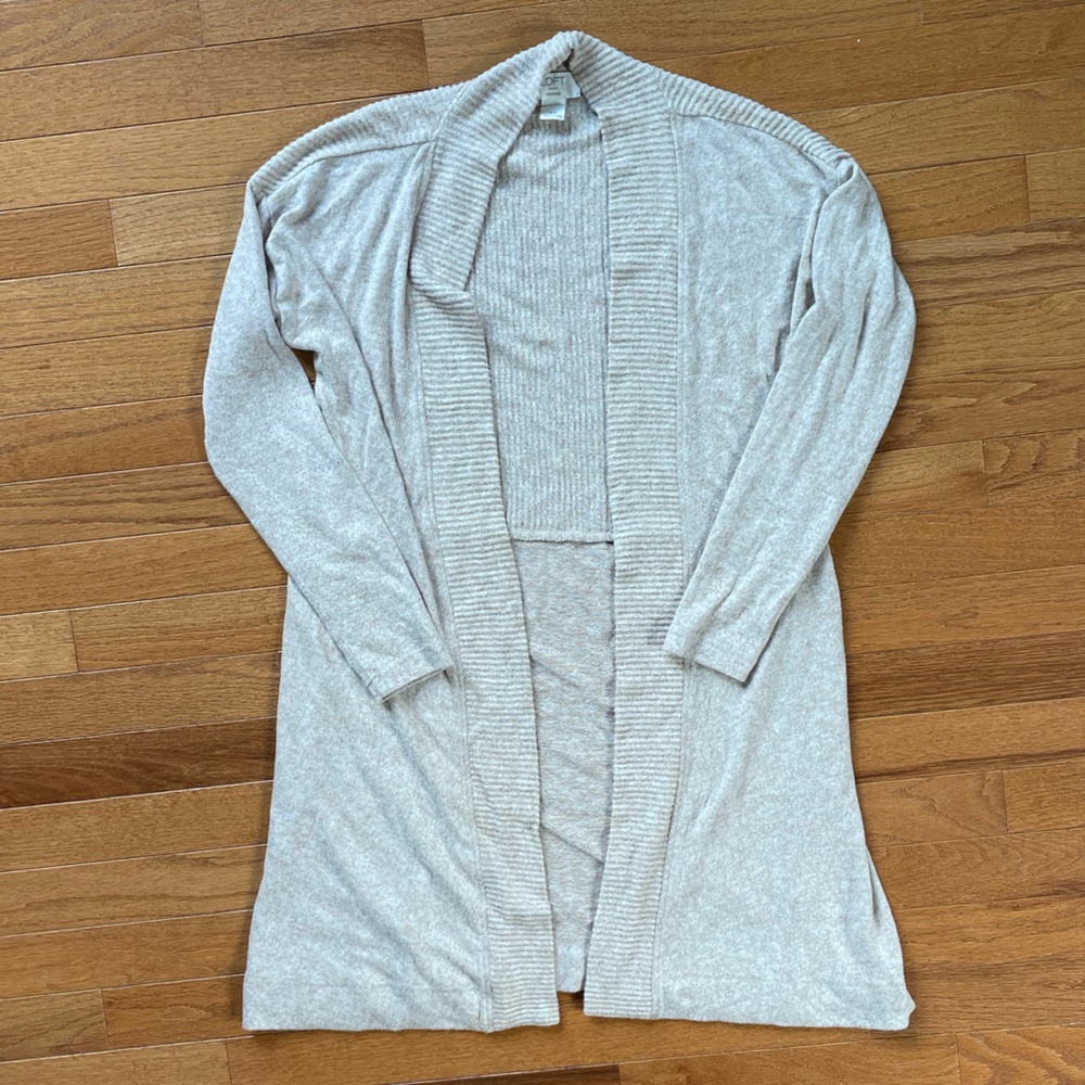 NWOT LOFT Lounge Beige Cardigan